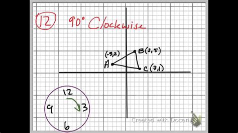 Common Core Math Geometric Rotations 90 Degrees Clockwise Youtube
