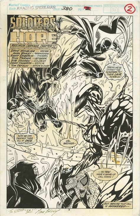 Amazing Spider Man 380 Page 2 Title Splash Mark Bagley 1993 Maximum