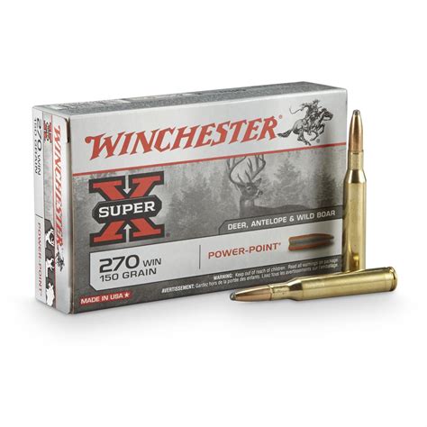 Winchester Super X 270 Winchester Pp 150 Grain 20 Rounds 12139
