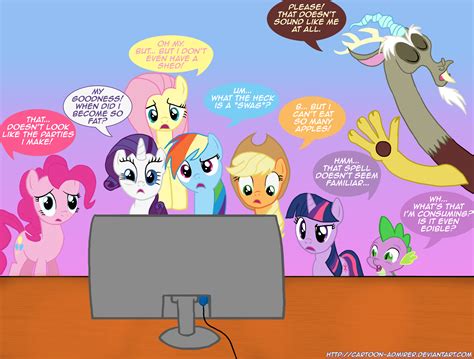 Ponies Reactions To Pony Mov By Cartoon Admirer On Deviantart