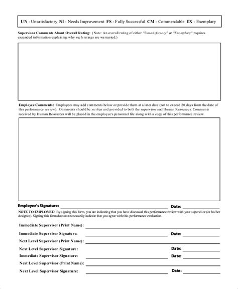 Copies of this conversation should be kept in both employees' files. FREE 7+ Sample Employee Evaluation Forms in MS Word | PDF