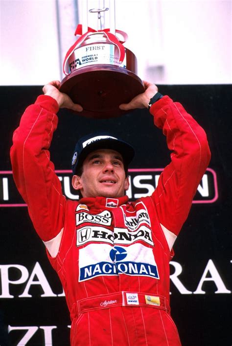 Ayrton Winning The 1988 Formula 1 Championship Racing Driver F1