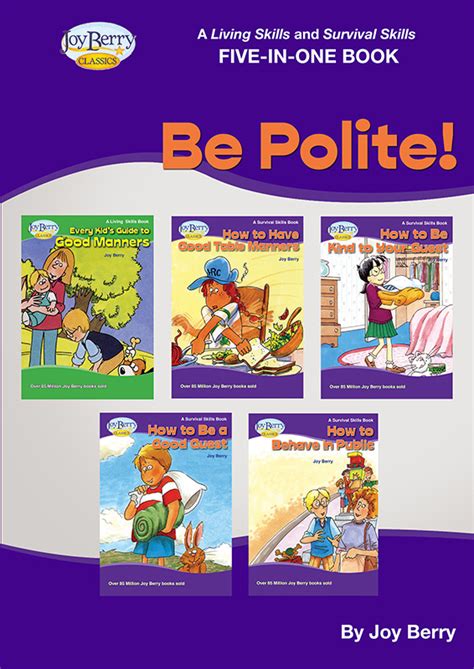 Be Polite Five In One Book Softcover The Official Joy Berry Website