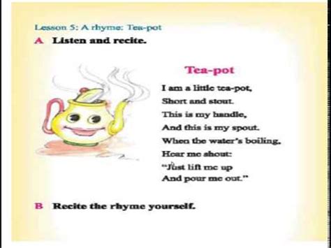 These solutions are very helpful for the preparation of cbse 10th english. Class 3 : English : Unit 1 : Lesson 5 - A rhyme : Tea pot - YouTube