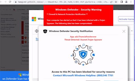 Windows Defender Security Notification Scam Pop Up Removal Guide