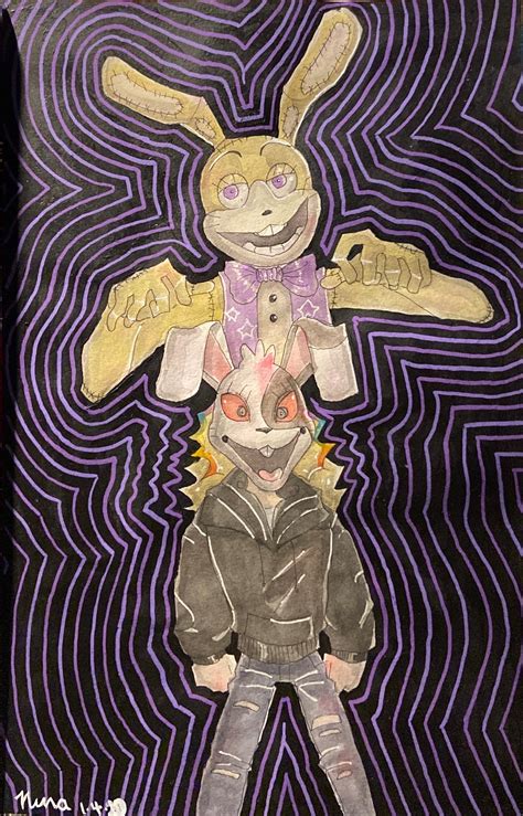 Drawing Of Glitchtrap And Vanny I Finished A While Ago R