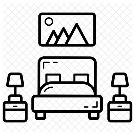 Bedroom Icon Download In Line Style