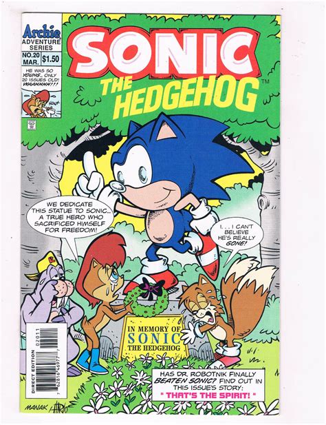 Sonic The Hedgehog 20 Nm Archie Comics Video Game Comic Book De27