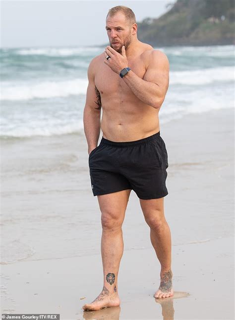 James Haskell Shows Off His Taut Physique As He Works Out On The Beach Before I M A Celebrity