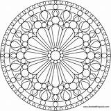 Coloring Mandala Simple Therapy sketch template