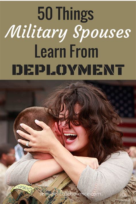 50 things military spouses learn from deployment