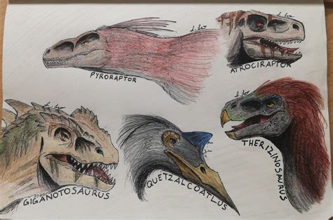 Jurassic World Dominion Doodles I Made Rdinosaurs