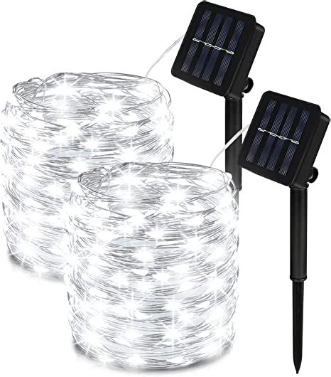 Solar String Lights Outdoor2 Pack 33ft 100led Fairy Lights