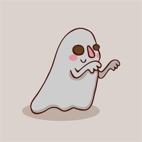 Premium Vector Halloween Friendly Ghost