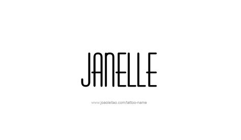 Janelle Name Tattoo Designs