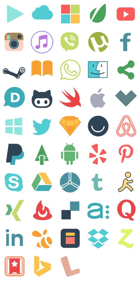 Brands Flat Icons Free Icon Packs Ui Download