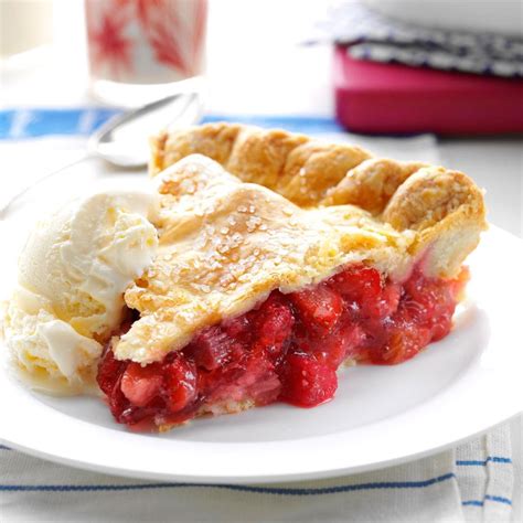 Winning Rhubarb Strawberry Pie Recipe How To Make It Taste Of Home