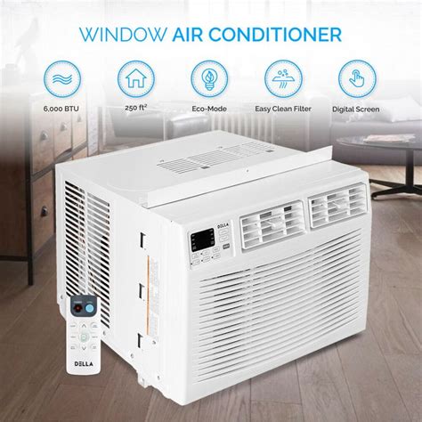Enjoy free shipping & browse our great selection of heating & cooling, fireplaces & accessories, space heaters and this portable air conditioner by danby is perfect for cooling rooms. DELLA 6,000 BTU 250-sq ft 115 Volt Window Air Conditioner ...