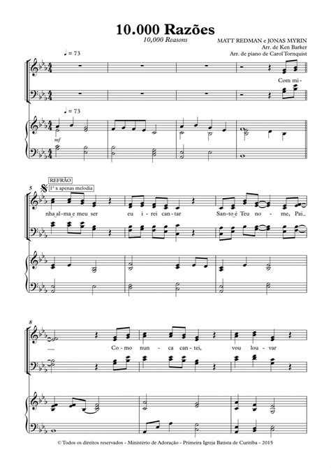 Dez Mil Razões Letra