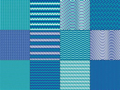 Turquoise Blue Wave Patterns Vector Art At Vecteezy