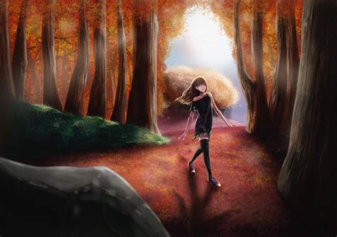 Girl In Forest By Calsarts On Deviantart