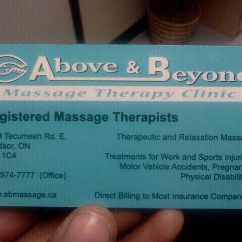 above and beyond massage therapy clinic massage clinic