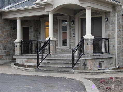 Outdoor stairs easily made with prefabricated rust proof steel stair stringers. Aluminum Stair Railings in Toronto and GTA
