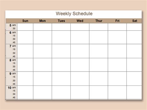 Free Weekly Schedules For Excel 18 Templates Riset