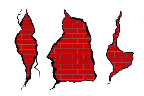 Cracked Brick Wall Set Graphic By Edywiyonopp · Creative Fabrica