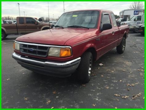 Used 93 Ford Ranger Xlt 4l V6 Auto Rwd Pickup Work Truck Red Gray No