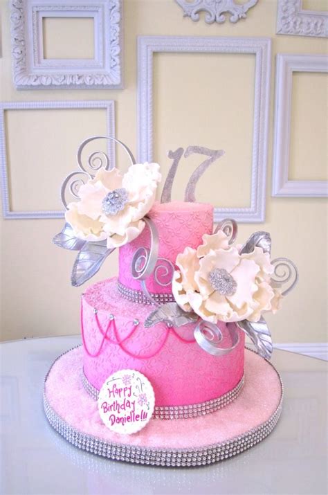 Pretty 17th Birthday Cake Pink Cake Birthday Cakes For Teens Cake