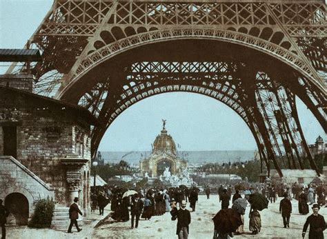 Pedestrians Walking Under Eiffel Tower 1880s Tootlafrance