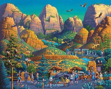 Root for the boston red sox at fenway park stadium, home to the team since it opened in 1912. Zion National Park, 500 Pieces, Dowdle Folk Art | Puzzle ...