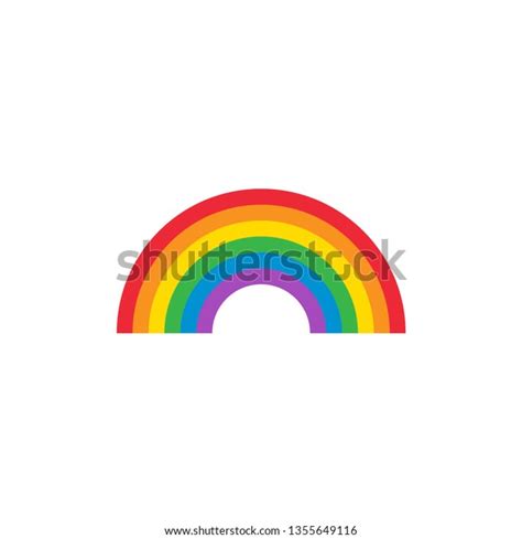 Rainbow Arch Colorful Vector Icon Primary Stock Vector Royalty Free