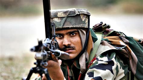 Indian Soldier Shooting With Gun Hd Wallpapers