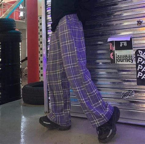 Purple Checkerboard Pants Pants For Women Purple Plaid Plaid Trousers