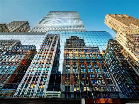 Glass Window High Rise Building City Reflection Skyscraper Hd