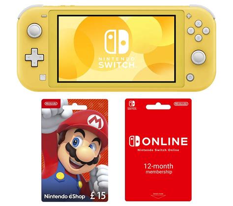 Check spelling or type a new query. NINTENDO Switch Lite, 12 Month Online Membership & eShop £15 Gift Card Bundle - Yellow, Yellow ...