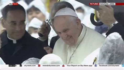 Pope Francis Calls To An End To Nuclear Weapons Japan Bbc News 24th November 2019 Youtube