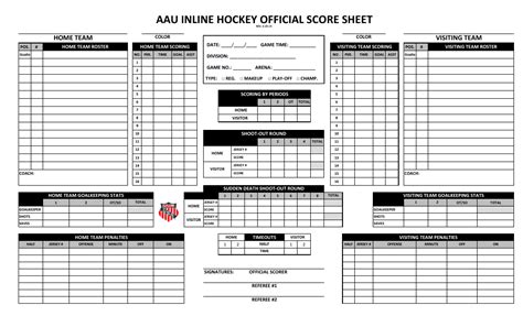 Hockey Score Sheet Example Printable Hockey Score Sheets Download