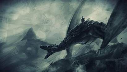 Dragon 4k Thrones Wallpapers Khaleesi Riding Night