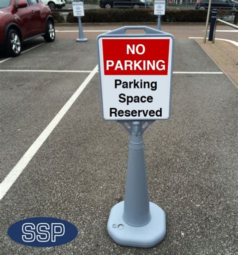 No Parking Parking Space Reserved Temporary Free Standing Sign