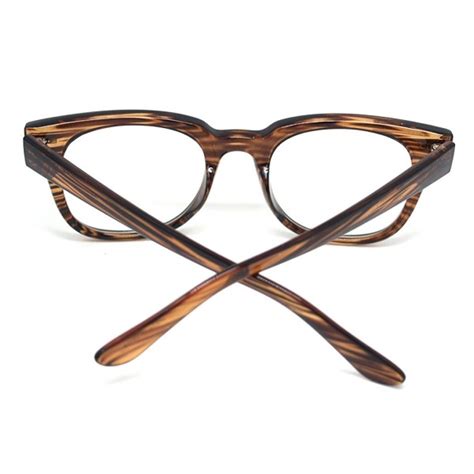 Nerd Geek Oversized Eye Glasses Horn Rim Retro Framed Clear Lens Spectacles Wood 4168