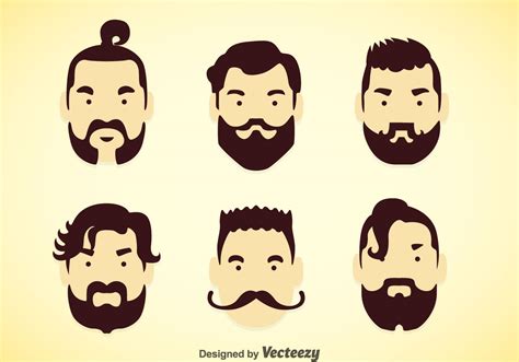 Filter hairstyles by hair type. Man Hairstyles Vector Sets - Download Free Vector Art ...