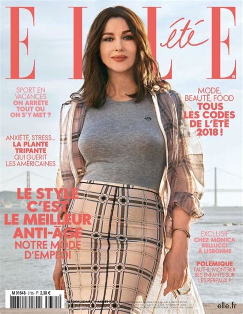 Monica Bellucci Elle France 2018 Cover Fashion Shoot