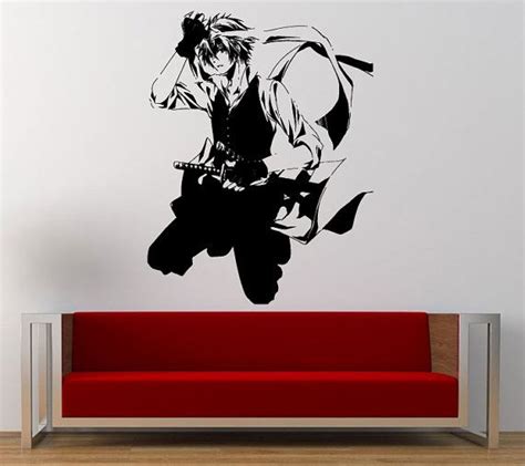 Wall decals & stickers └ home décor └ home, furniture & diy all categories antiques art baby books, comics & magazines business, office & industrial cameras & photography cars, motorcycles & vehicles clothes, shoes & accessories coins collectables computers/tablets & networking crafts. Anime Warrior Male Boy Guy Samurai Sword Wall Graphic ...