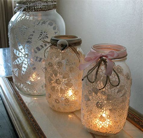 60 diy fabric and paper doily crafts jar crafts lace mason jars mason jar crafts
