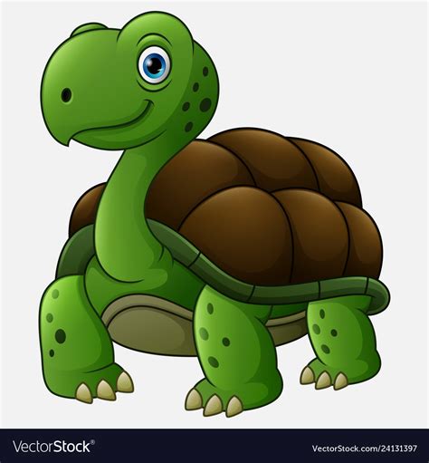 Funny Turtle Cartoon Royalty Free Vector Image