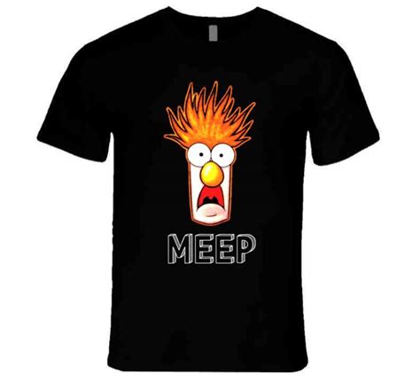 Beaker Big Head Meep The Muppets Tv Show Cartoon T Shirt T Shirts
