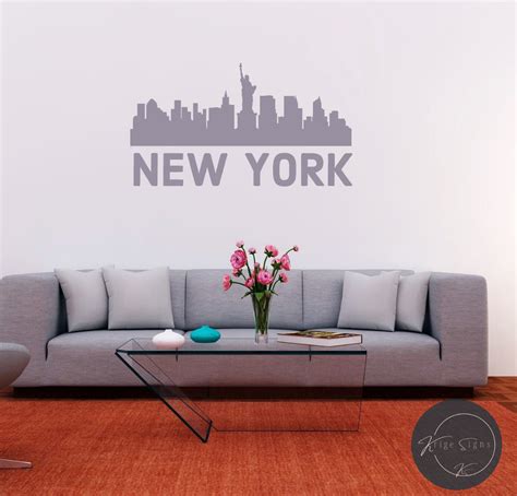 50192 New York Skyline Matt Vinyl Wall Art Decal 1000mm X 540mm In